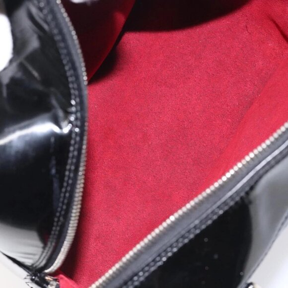 CHANEL Choco Bar Hand Bag Enamel Black Silver - Picture 12 of 15